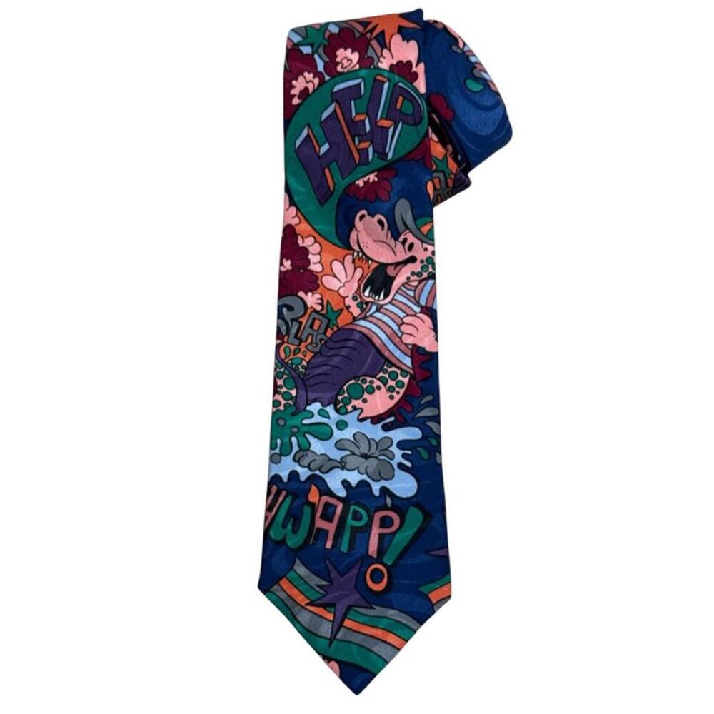Corner Stone Novelty Comic Pop Art Tie – 60” x 4” –‎ Polyester – Made in Korea